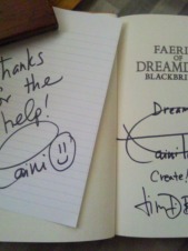 "Faeries of Dreamdark: Blackbringer" signed by Laini Taylor and Jim DiBartolo