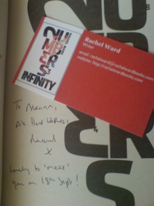 Signed copy of "Numbers" by Rachel Ward