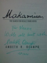 "Makamisa" signed by Ambeth Ocampo